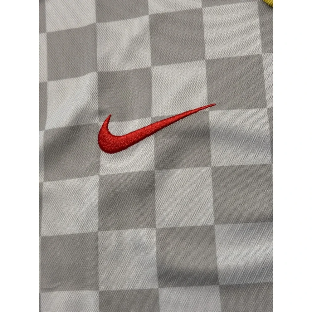 Nike Liverpool FC Victory Polo Shirt Mens M Dri-Fit FQ3127-077 Grey Checkered